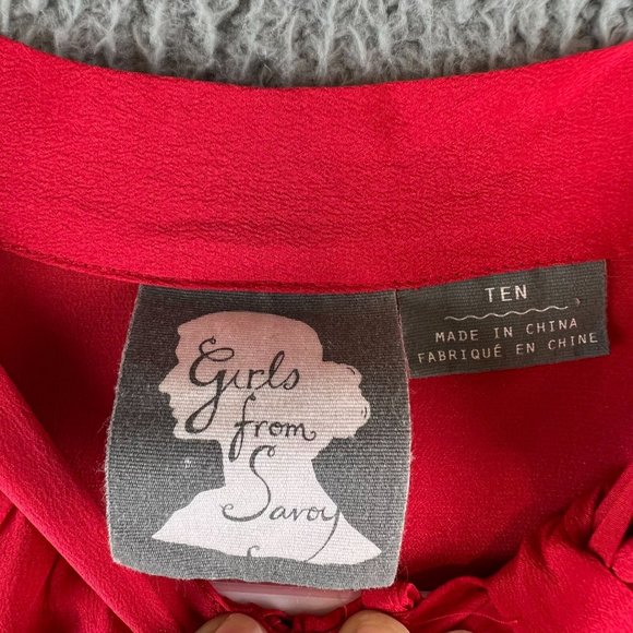 Anthropologie Girls From Savoy 100% Silk Summer Dress Sleeveless size Ten - Picture 9 of 11